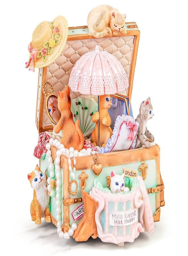 Mr.Winder Cat Music Box Gift for Girlfriend Wife Daughter Grandma Granddaughter Sister Friends, Cute Kitty Musical Box Anniversary Birthday Gifts Kitten Lover Mother Day Present - Image 1
